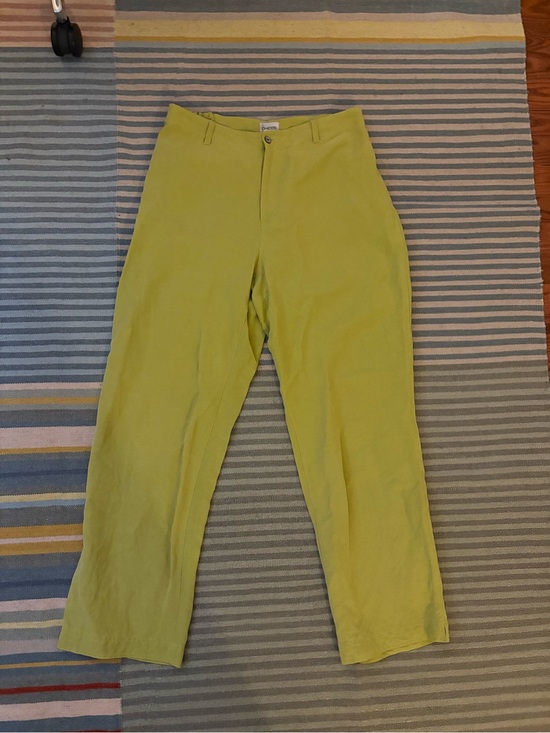 Chico's Pants - Y2K Chico's Lime Green Linen Blend Wide Leg Trousers